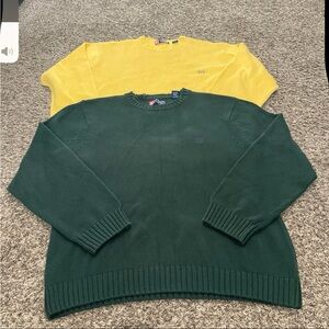 Chaps Ralph Lauren vintage bundle of two sweaters 100% cotton size XL